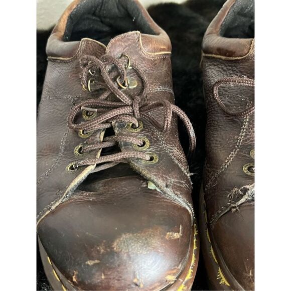 Dr Martens Oxford Mens Chunky Brown Leather 8312 England Shoes Size 11 main image 7